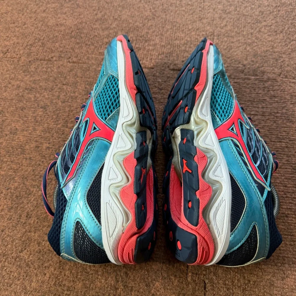 C+ Mizuno Wave Paradox 3 Womens Running Shoes‎ Teal Navy Coral J1GD1640 Size 11